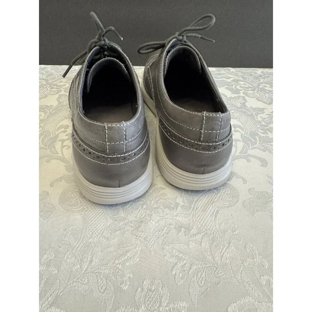 Cole Haan Grand.OS Sz 9M Gray‎ Leather Wingtip Oxford Derby Comfort Shoe C24895